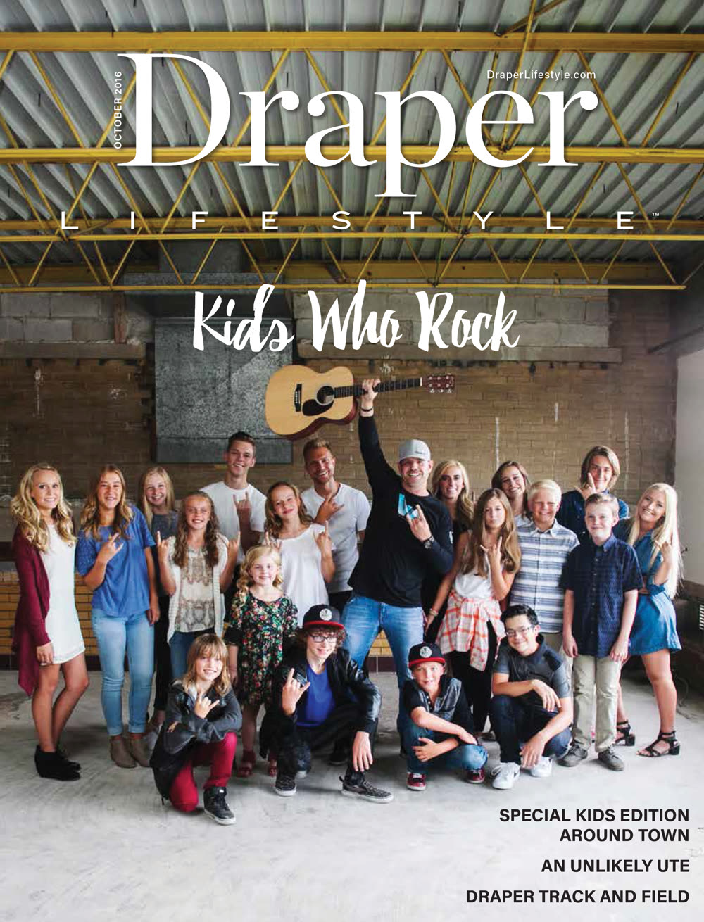 Rock University students featured on the cover of Draper Lifestyle Magazine - Kids Who Rock