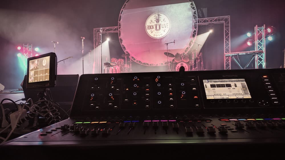 Rock U Live professional stage setup with lighting